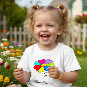 Camiseta De Bebé Flor colorida