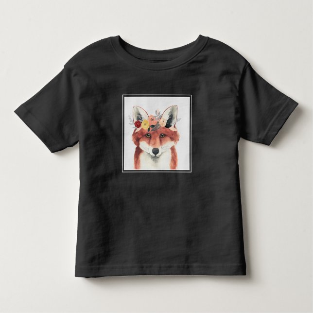 Camiseta De Bebé Flor Crown Forester Fox (Anverso)