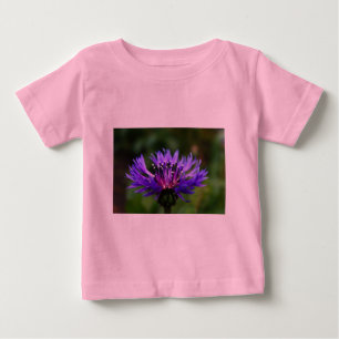 Camiseta De Bebé Flor de Aciano Azul Flor de la Paz Amor Destino