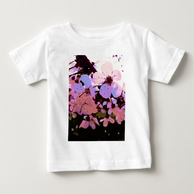 Camiseta De Bebé Flor de cerezo rosa (Anverso)