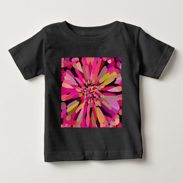 Camiseta De Bebé Flor de confetán rosa (Anverso)