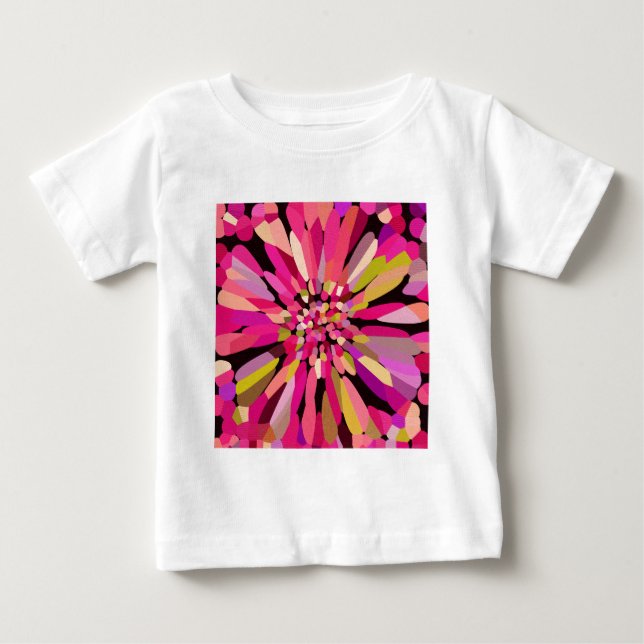 Camiseta De Bebé Flor de confetán rosa (Anverso)