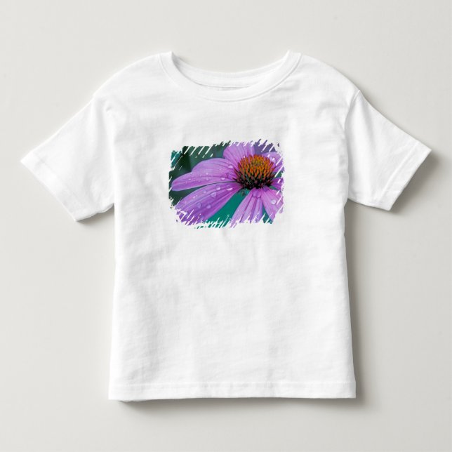 Camiseta De Bebé flor de cono morado con gotas de agua (Anverso)
