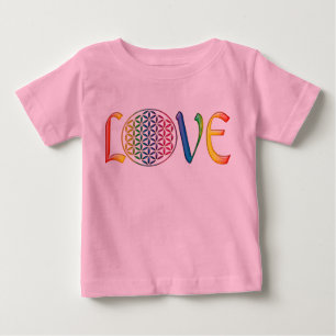 Camiseta De Bebé Flor de DES Lebens - AMOR de la vida/de Blume