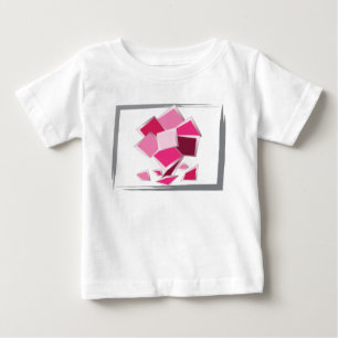 Camiseta De Bebé Flor de fucsia abstracta