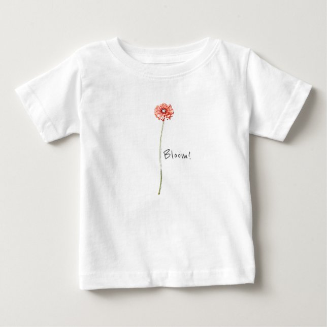 Camiseta De Bebé ¡Flor de Gerbera roja pálida! Toddler Hoodie (Anverso)