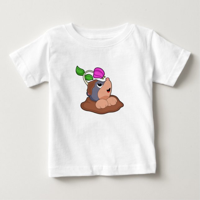 Camiseta De Bebé Flor de la Tierra Mole (Anverso)