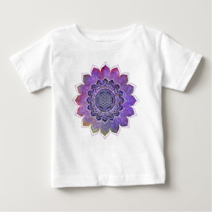 Camiseta De Bebé Flor de la Vida - Estilo Vintage Galaxia Espacio 1