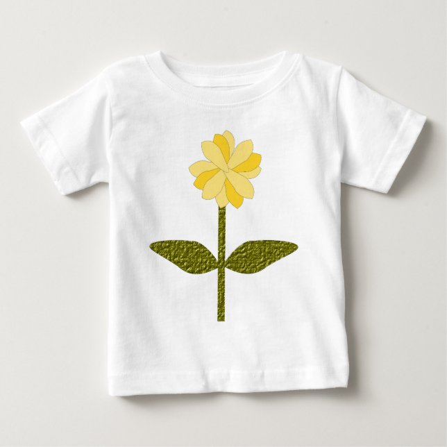 Camiseta De Bebé Flor de margarita amarilla (Anverso)