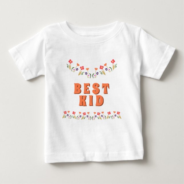 Camiseta De Bebé Flor de mejor chico lindo (Anverso)