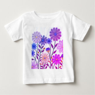 Camiseta De Bebé Flor de papel y hilo: Flor silvestre 3D