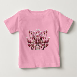 Camiseta De Bebé Flor de primavera de Magnolias rosadas en flor