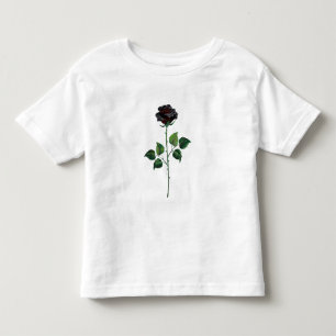 Camiseta De Bebé Flor de rosa negra