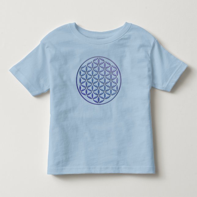 Camiseta De Bebé Flor de vida / Blume des Lebens - sello violeta (Anverso)