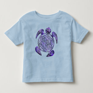 Camiseta De Bebé Flor de vida / Blume des Lebens - tortuga violeta