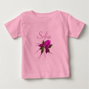 Camiseta De Bebé Flor del vector personalizada