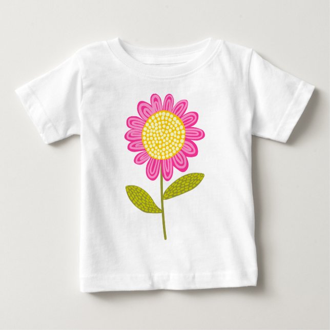 Camiseta De Bebé Flor estilizada (Anverso)