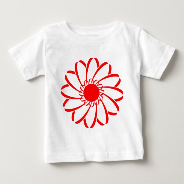 Camiseta De Bebé Flor geométrica (Anverso)