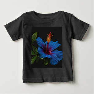 Camiseta De Bebé Flor Hibiscus azul en flor,