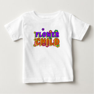 Camiseta De Bebé Flor Infantil Flores Coloridas