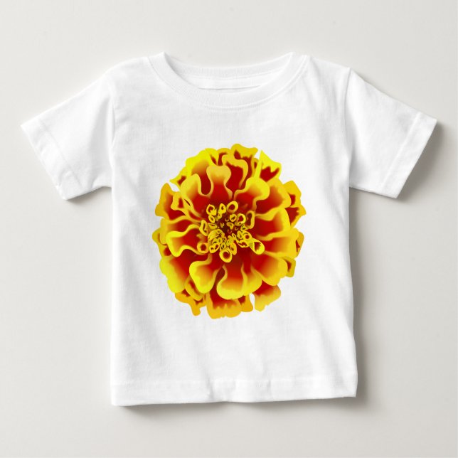 Camiseta De Bebé Flor Marigold (Anverso)