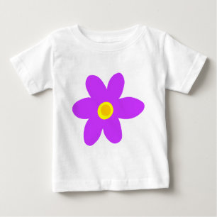 Camiseta De Bebé Flor morada grande