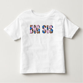 Camiseta De Bebé Flor retro "Big Sis"