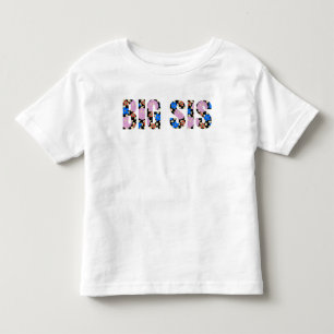 Camiseta De Bebé Flor retro "Big Sis"