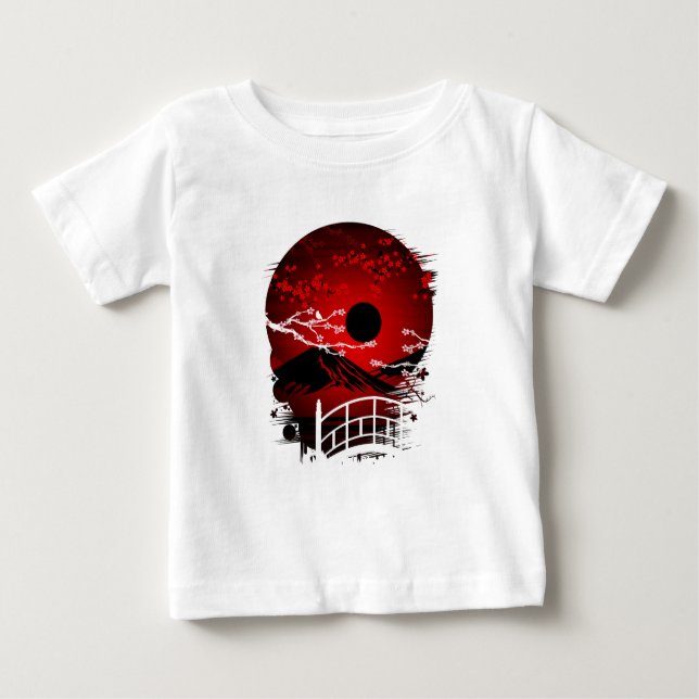 Camiseta De Bebé Flor Roja (Anverso)