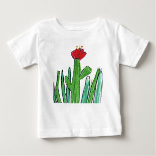 Camiseta De Bebé Flor roja en la hierba