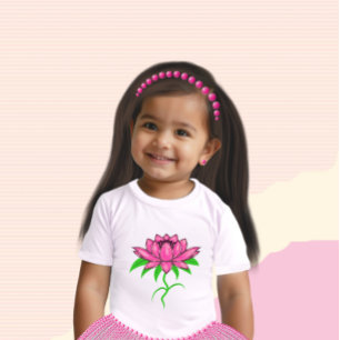 Camiseta De Bebé Flor rosa
