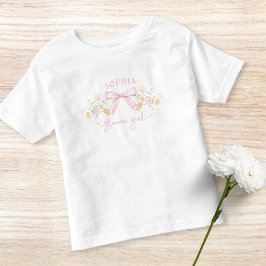 Camiseta De Bebé Flor rosa dulce y flores silvestres Chica moderna 