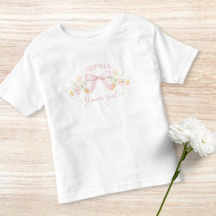 Camiseta De Bebé Flor rosa dulce y flores silvestres Chica moderna 