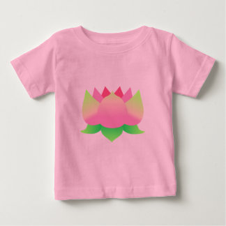 Camiseta De Bebé Flor rosa Lotus