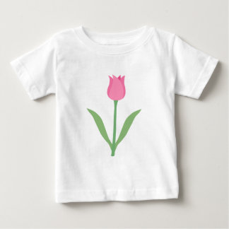 Camiseta De Bebé Flor rosada de tulipanes bonito.