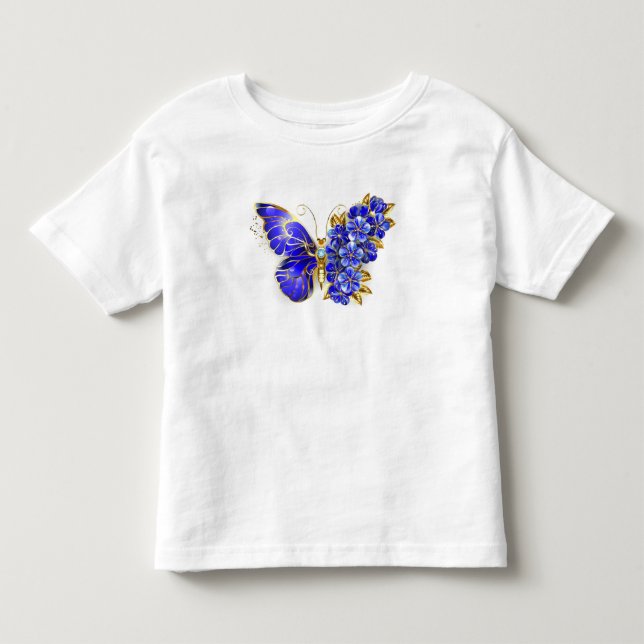 Camiseta De Bebé Flor Sapphire Mariposa (Anverso)