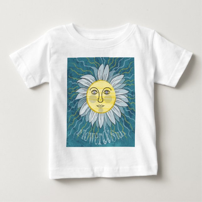 Camiseta De Bebé Flor & Sol - Naturaleza (Anverso)