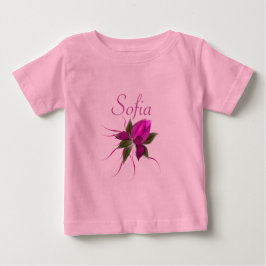 Camiseta De Bebé Flor vectorial personalizada