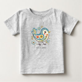 Camiseta de bebé floral Blue Bird