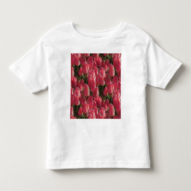 Camiseta De Bebé Floral de tulipanes rosados (Anverso)