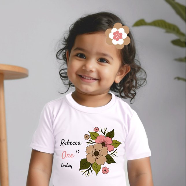 Camiseta De Bebé Floral floral (Subido por el creador)