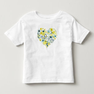 Camiseta De Bebé Floral I de corazón