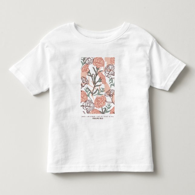 Camiseta De Bebé Floral inspirada en la naturaleza: patrón de flor  (Anverso)