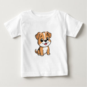Camiseta De Bebé Floral Puppy Baby Tee (18–24M) Cute Pink Dog