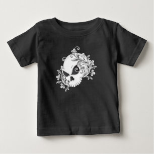 Camiseta De Bebé Floral Skull