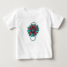 Camiseta De Bebé Floral Stethoscope Design – Unique Medical & Healt