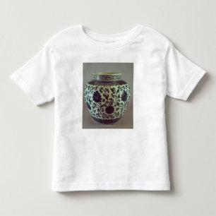 Camiseta De Bebé Florero azul y blanco grande de Ming