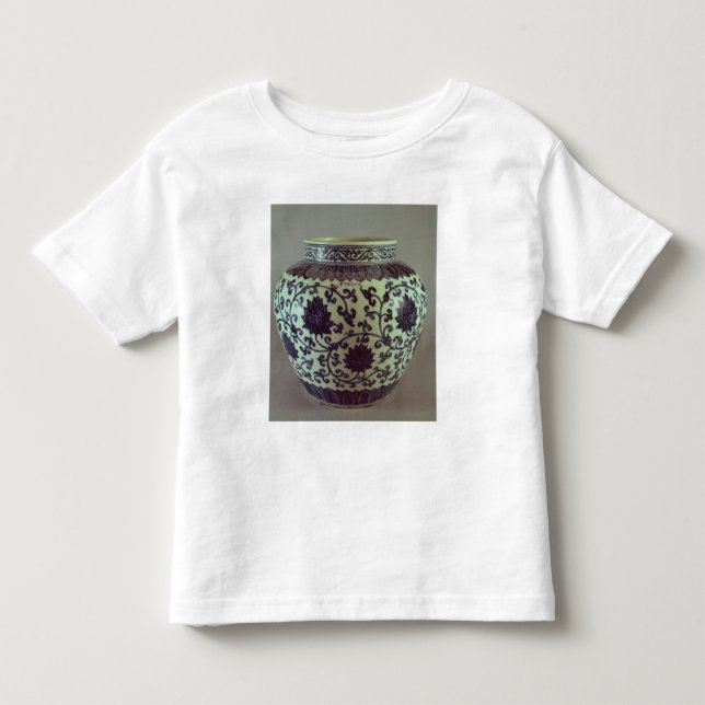 Camiseta De Bebé Florero azul y blanco grande de Ming (Anverso)