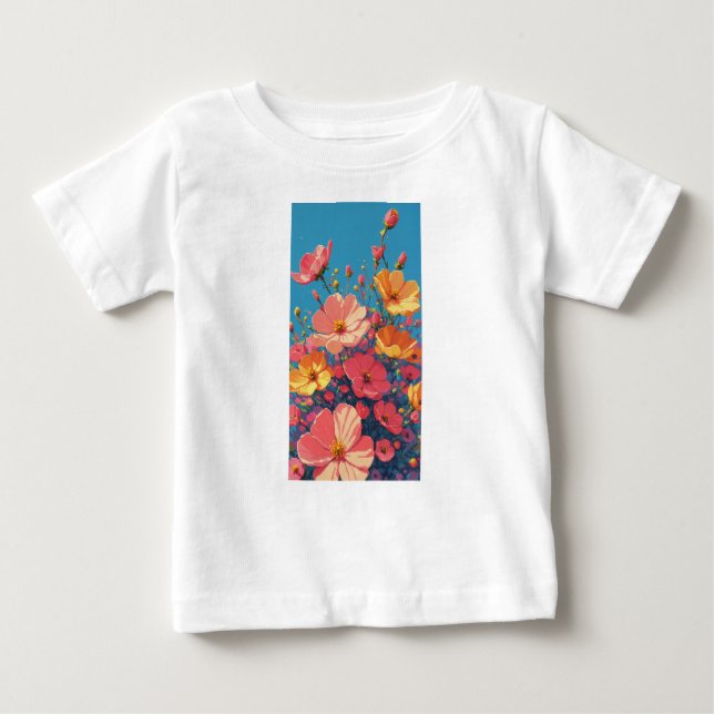 Camiseta De Bebé Flores (Anverso)