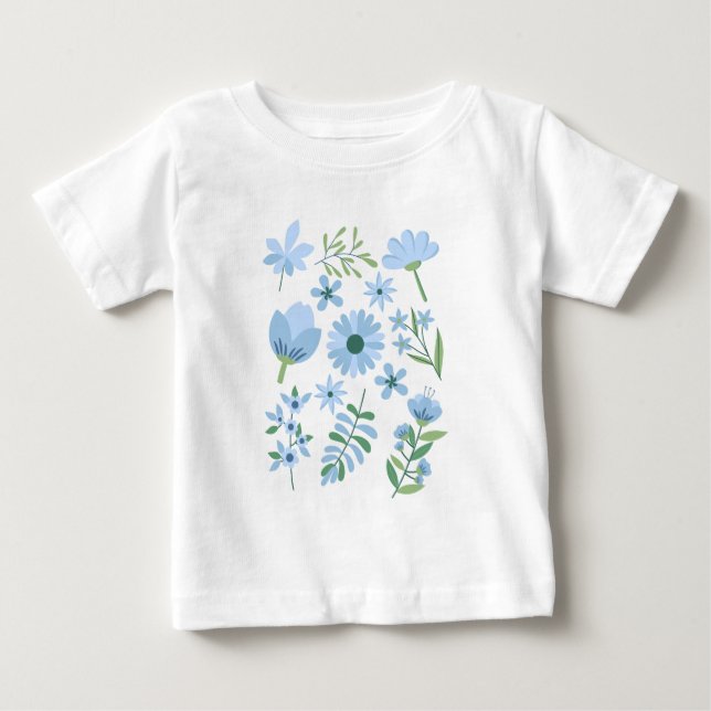 Camiseta De Bebé Flores (Anverso)